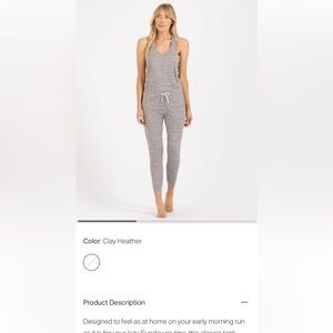 Vuori Medium Lux Jumpsuit Clay Heather